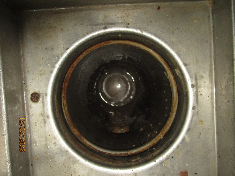 First Drain Line Before Cleaning